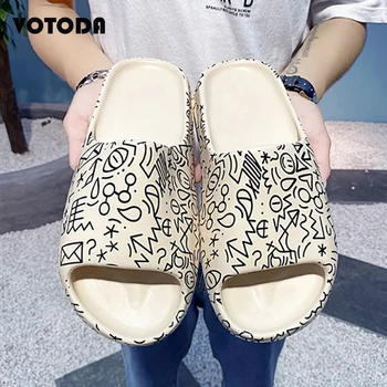

Fashion Coconut Slippers Men Breathable Cool Beach Slides Casual Bath Flip Flops Unisex Indoor Slippers Home Flats Cartoon Shoes