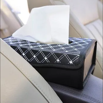 

Leather Car Tissue Box Holder Tissue Paper Napkin Organizer For Car Automotive Home Ofiice Accessories