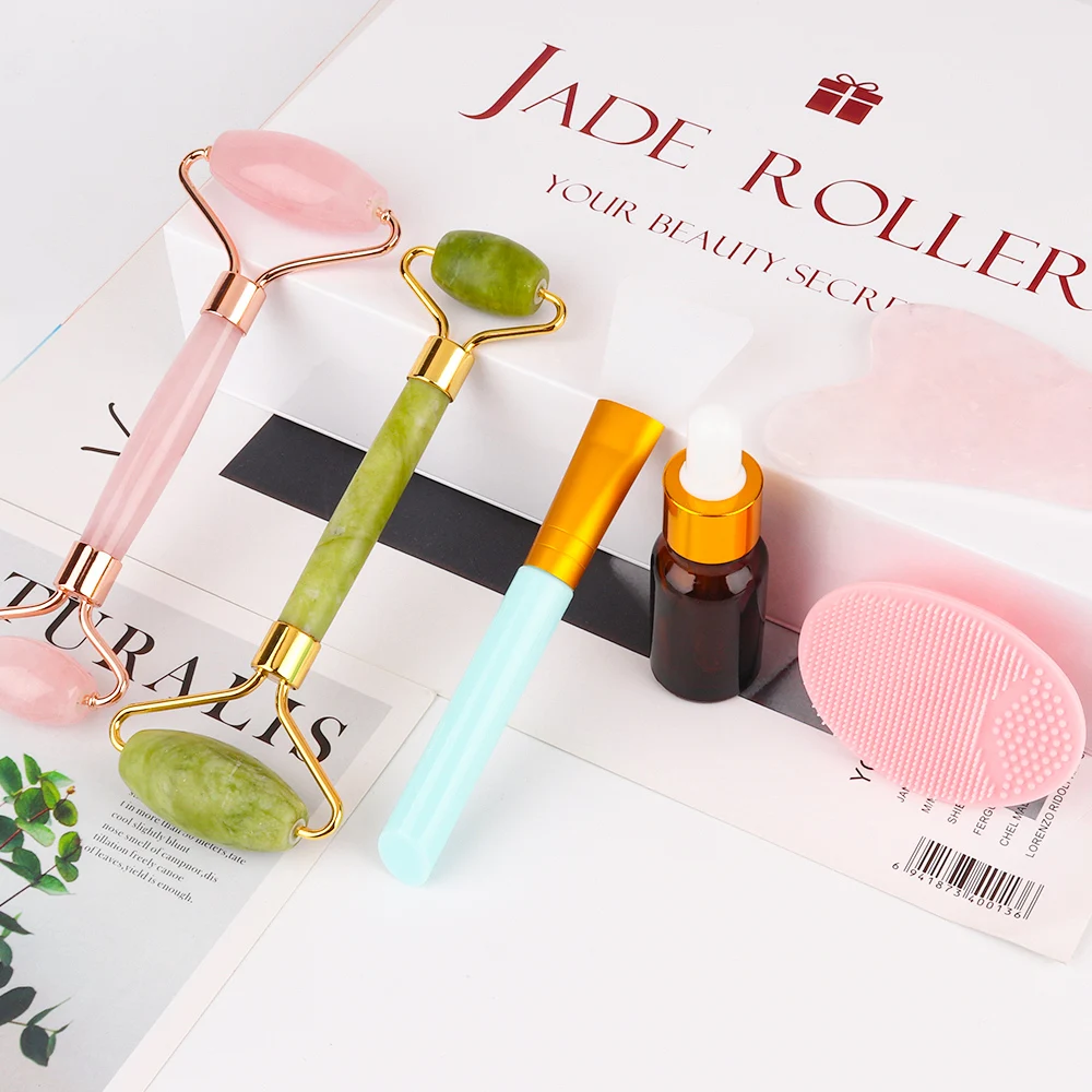 

Natural Jade Facial Massage Roller Multi-Piece Set Double-Head Jade Lifting Face Slimming And Wrinkle Lifting Neck Lifting Tools