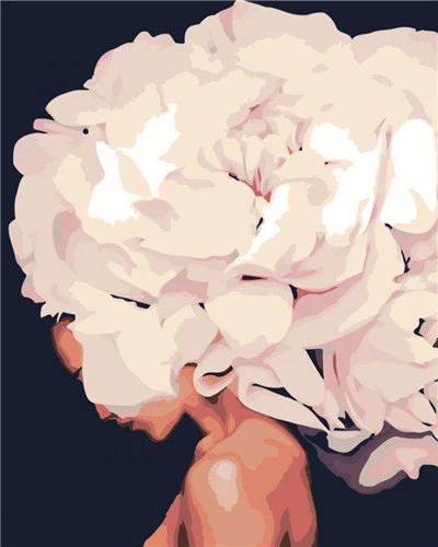 Роспись по номерам цветы девушка картинки по номерам Ручной росписью Домашнего декора фигура Наборы для рисования холст - Цвет: SZHC1073