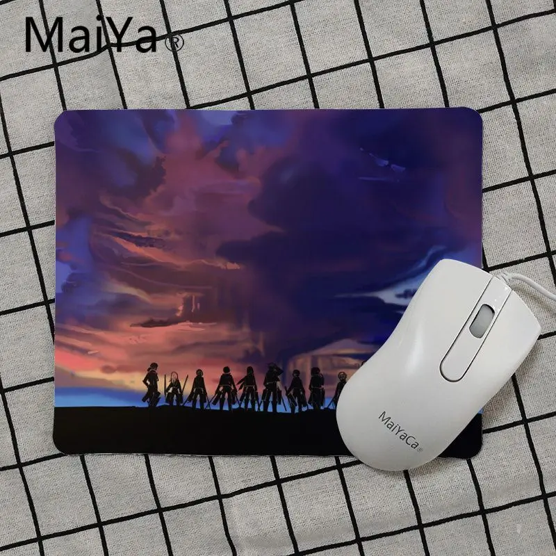 Maiya высокое качество Attack On Titan уникальная настольная панель коврик для игровой мыши Лидер продаж подставка под руку мышь - Цвет: No Lock Edge25x29cm