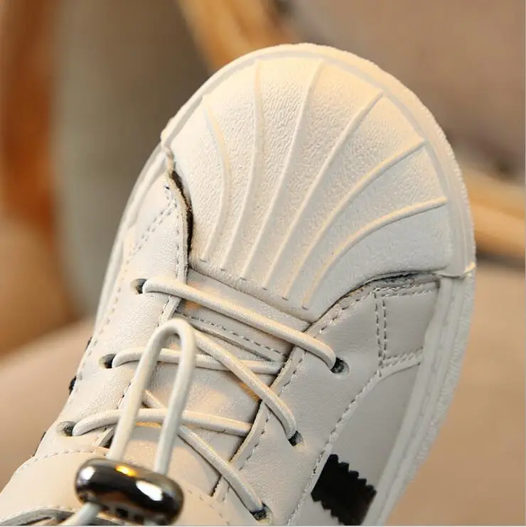 Children's plus velvet shell toe cap warm shoes new Autumn Winter boys girls casual high-top sneakers