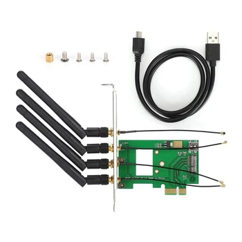 

BCM94360CD/BCM94331CD to PCI-E 1X Adapter Card Converter for Desktop Computer Wireless Module WiFi Net-Work Card