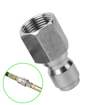 

Female Male Adapter Set Valve Connector Nozzle Tool Silver Stainless Steel