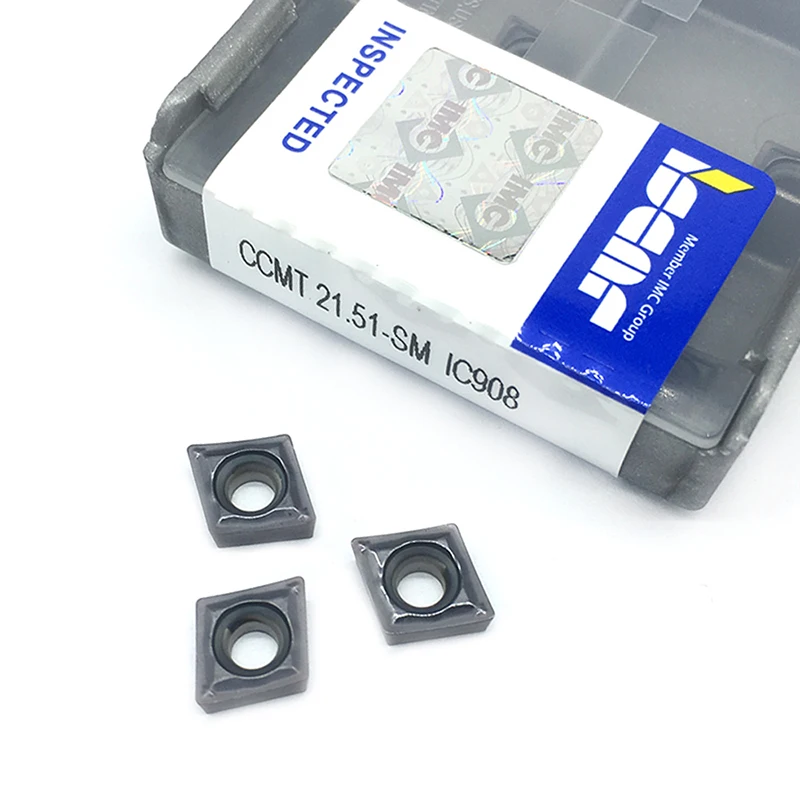 20 шт CCMT060204 SM IC908 внутренние токарные инструменты CCMT 060204 карбидные вставки токарный инструмент