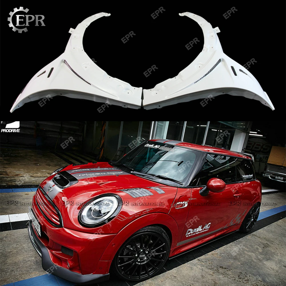 

FRP Front Fender For F56 Mini Cooper S DAG Styl Glass Fiber Vented Front Fender Body Kit Trim Tuning For Mini F56 Racing