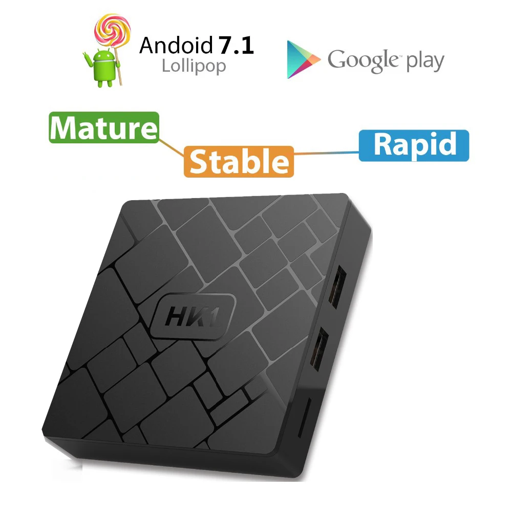 HK1 Смарт ТВ коробка S905W Quad core Android 7,1 2G Ram 16G Rom WI-FI 4K HDR H.265 3D Android ТВ компьютерной приставки к телевизору телевизионная приставка OTT PK X96 мини
