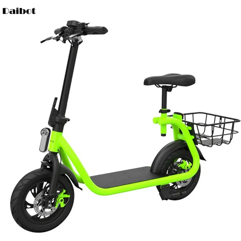 

Daibot 2Wheeled Electric Scooter Foldable Two Wheel Electric Scooters 12 Inch With Seat Electric Bike 350W For Girl Adult