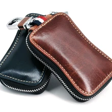 Сумка для ключей от автомобиля, кожа, мини-держатель для ключей из воловьей кожи, небольшой карман для монет, дешевый простой Мини Прочный портативный многофункциональный