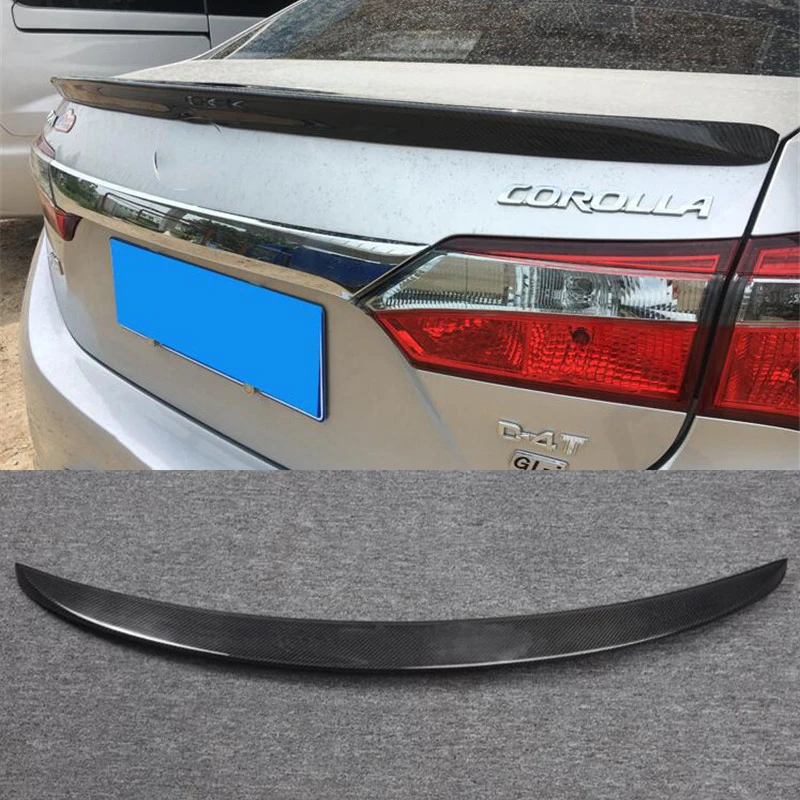 Багажник настоящий карбоновый спойлер corolla- высокое качество цвет заднее крыло автомобиля для Toyota corolla задний губы маленький спойлер хвост