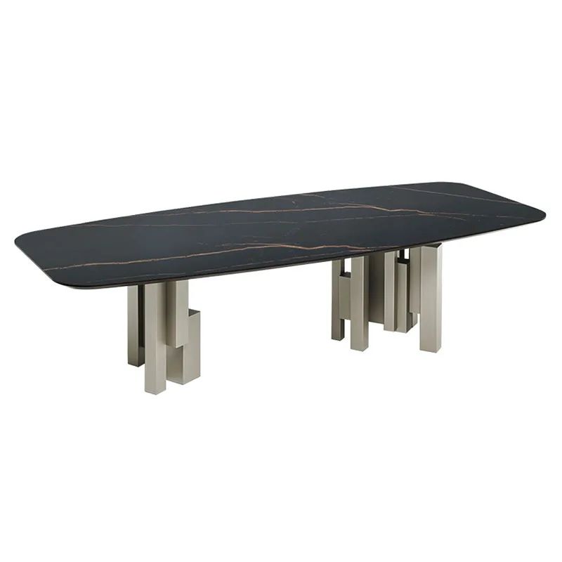 

Modern minimalist small family home dining table villa furniture
