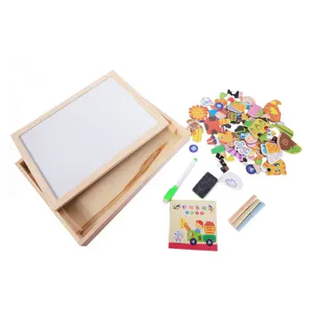 

MWZ Wooden Toys Puzzle Children Magnetic Early Educational Toy Funny Colourful Montessori Wooden Toy, Forest