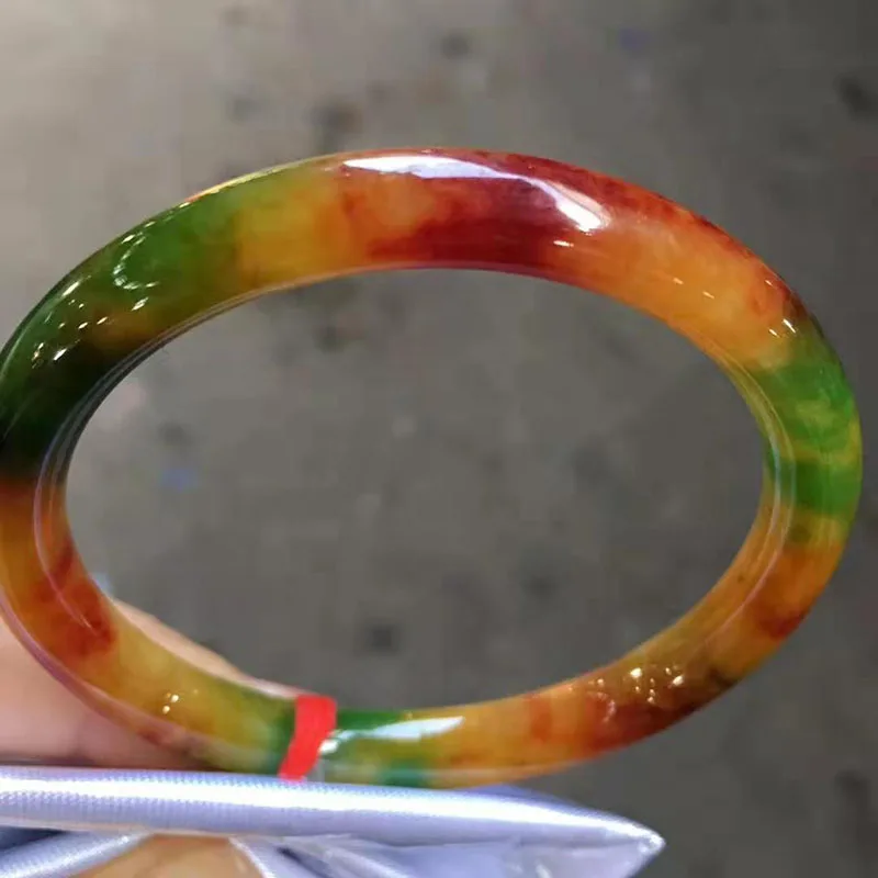 Myanmar Jadeite ice Идеальный Круглый браслет(включая сертификат