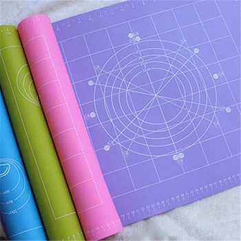 

50*40cm Non Stick Rolling Dough Mat Silicone Baking Mats and Liners Oven Silicone Pastry Mat Bakeware 2mm Thick
