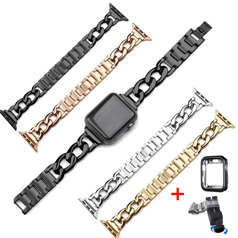 

For Apple watch 8 38mm42mm44mm40mm41mm45mm small fragrance fashion metal strap iWatch765432SE girls metal single row chain strap