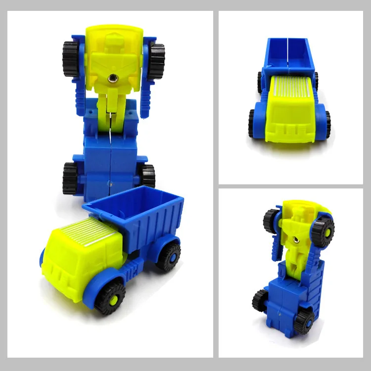 

Children Transformation Small Toy Car Manual People Educational Mini Jingang Transformation Small Car Model Phone Body Non-