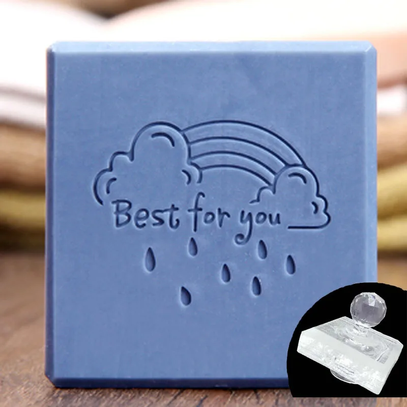 Transparent Acrylic Soap Stamp, Lovely Nice Bath Pattern, Home Cleaning, Natural Seal, Imprint, Handmade Making Chapter