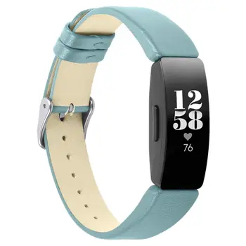 

Leather Watch Bands Compatible With For Fitbit Inspire For Women Men Slim Replacement Wristbands Bracelet Strap Accessories