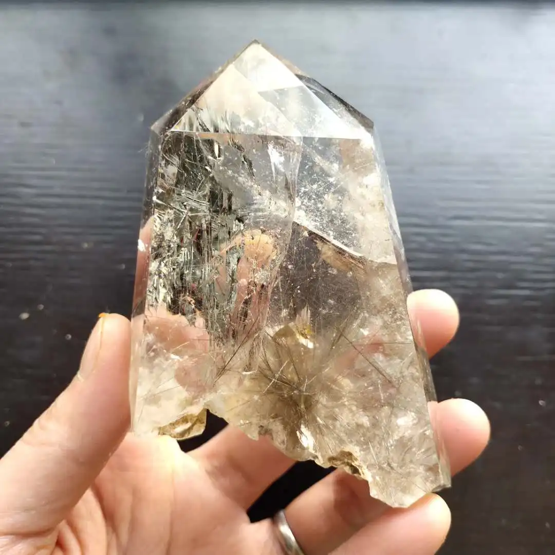 Rutile Crystal Point Stone Island Cristals Spiritual Meditation Wicca Decor Pierre Islend Quartz Healing Chakra Himalaya Islan | Дом и сад