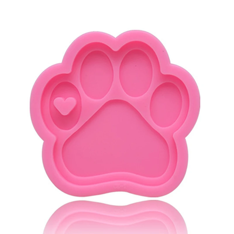 

Crystal Epoxy Resin Mold Bear Paw Keychain Casting Silicone Mould DIY Craft Tool U4LE