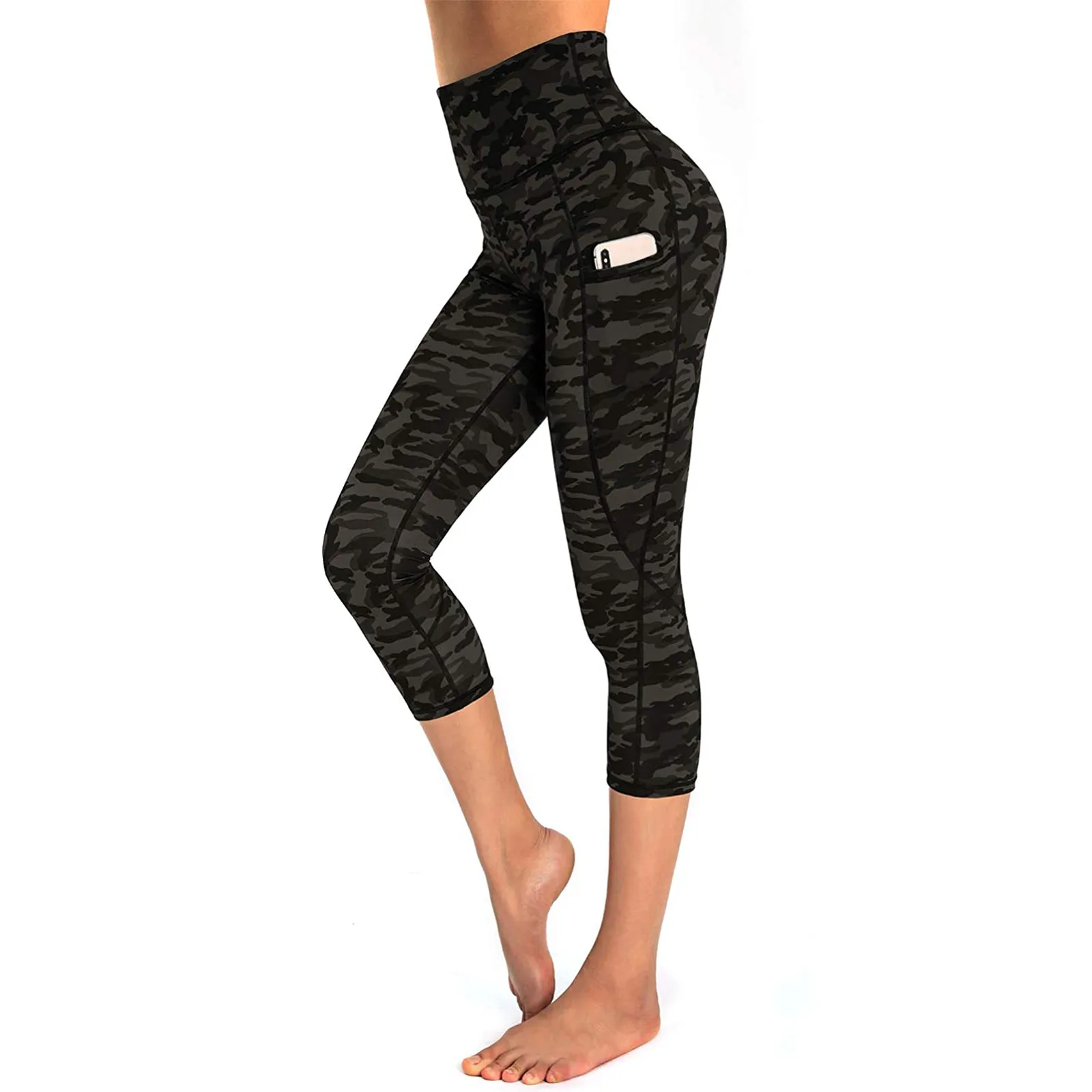 Sexy Women Legging Leopard Printing Fitness Leggins Fashion Camouflage Leggins High Waist Pants Stretch Cropped Short Pants#G3 2