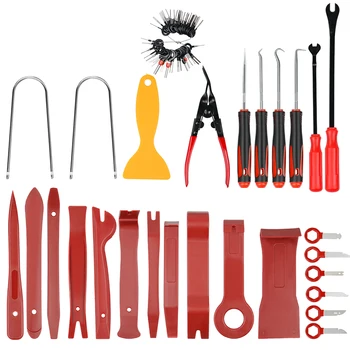 

65pcs/set Auto Car Radio Panel Door Clip Panel Trim Dash Audio Tools Installer Pry Kit Repair Removal Tool Car-Styling Easy Carr