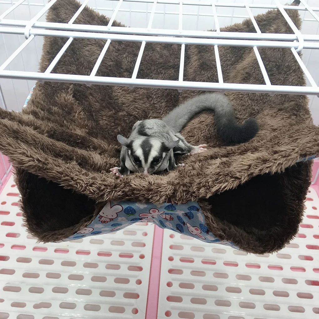 Double Layer Small Animal Hammock Bed Warm Winter Pet Hanging Bunkbed Sleeping Cage Swing Bed