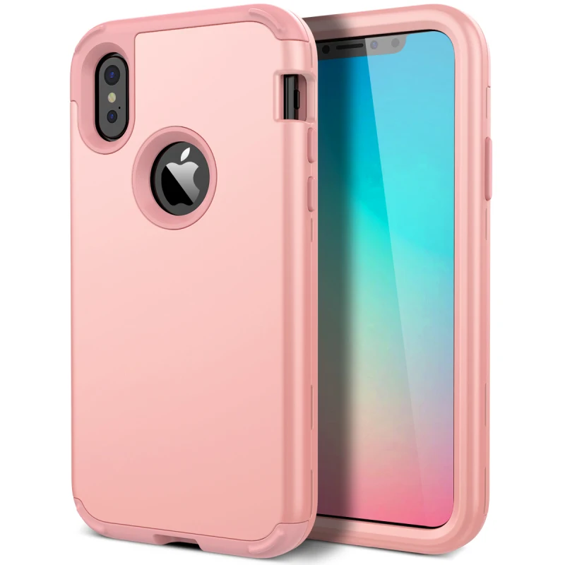Чехол для телефона GrandEver iPhone X чехол цвета розового золота 3 в 1 противоударный