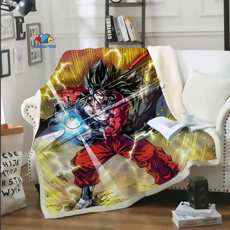 Dragon ball Гоку диван в стиле аниме путешествия молодежное постельное белье Узорчатое набивное одеяло покрывало для мальчика девочки путешествия одеяло квилт для софы - Цвет: 13