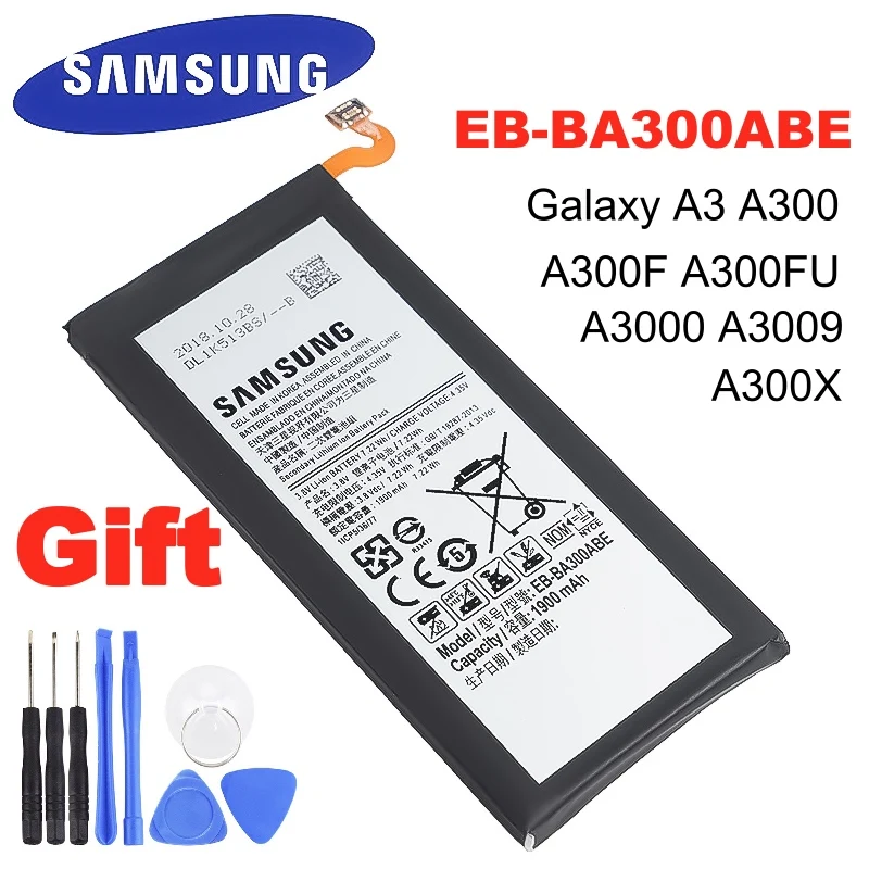 Оригинальный телефон SAMSUNG аккумулятор 1900 мАч для Samsung Galaxy A3 A300 Φ 3000 009 A300X