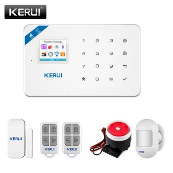 

KERUI WiFi GSM Home Security Alarm System Android IOS APP Remote Control 1.7 Inch TFT Screen Wireless Burglar Alarm Kit