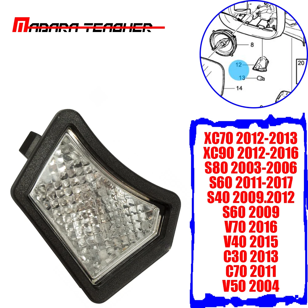 Pair 31217838 FRONT LEFT DOOR MIRROR LIGHT RIGHT LENS For VOLVO S60 S80 XC70 V70 XC90 C30 C70 S40 V50 MK1 31217839 |