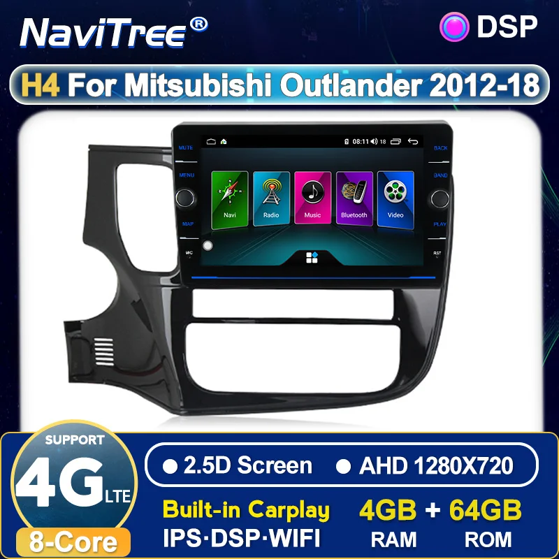 2.5D IPS экран для Mitsubishi Outlander 2012 2018 аудио Радио стерео RAM 4G ROM 64G поддержка Carplay Wifi
