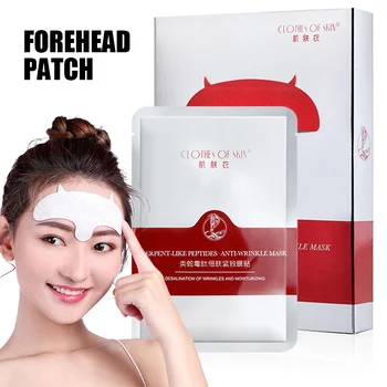 

10 PCS Forehead Line Frown Lines Removal Anti-wrinkle Stickers Patch Moisturizing Repairing Anti-aging Forehead Lifting Mask