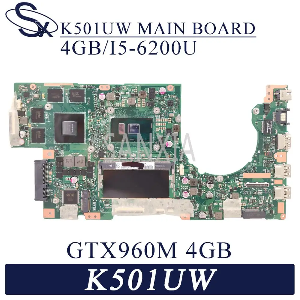 Материнская плата KEFU K501UW для ноутбука ASUS K501UXM K501UQ оригинальная материнская DDR4 4G