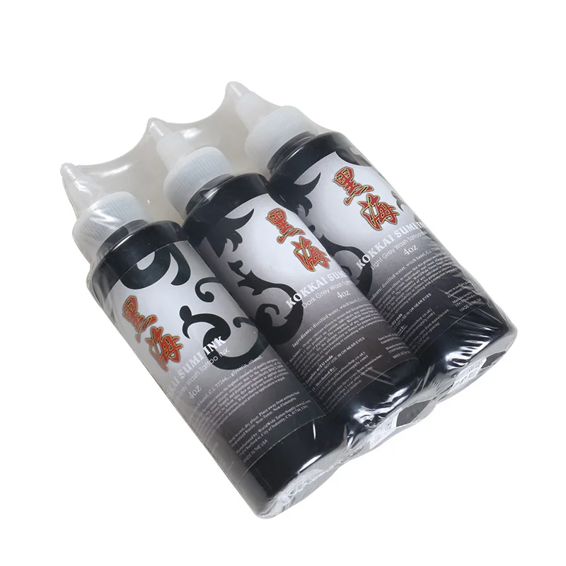 Tribal Balck Set Оригинальные чернила для татуировки черного цвета 4 унции и 16 унций, пигментные татуировки в бутылках - Цвет: Tribal Balck Set