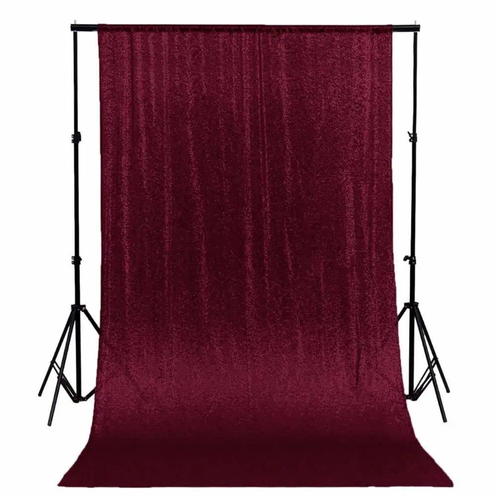 Purple Sequin Curtain 4FTx8FT Background Curtains Birthday Party Decorations Wall Home Decor-M1101 - Цвет: Burgundy