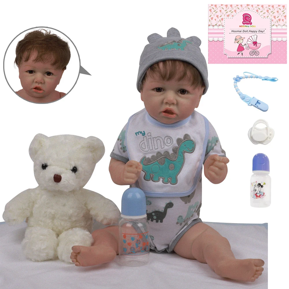 2" 50 см Bebe кукла для малышей, силиконовая кукла для новорожденного, полностью мягкая виниловая кукла, стиль, фигурка для ребенка, подарок на день рождения