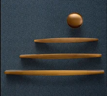 Matte Coffee Furniture Handle Retro Nordic Style Kitchen Cabinet Drawer Handles Dressing Table Closet Door Knob Bookcase Pulls