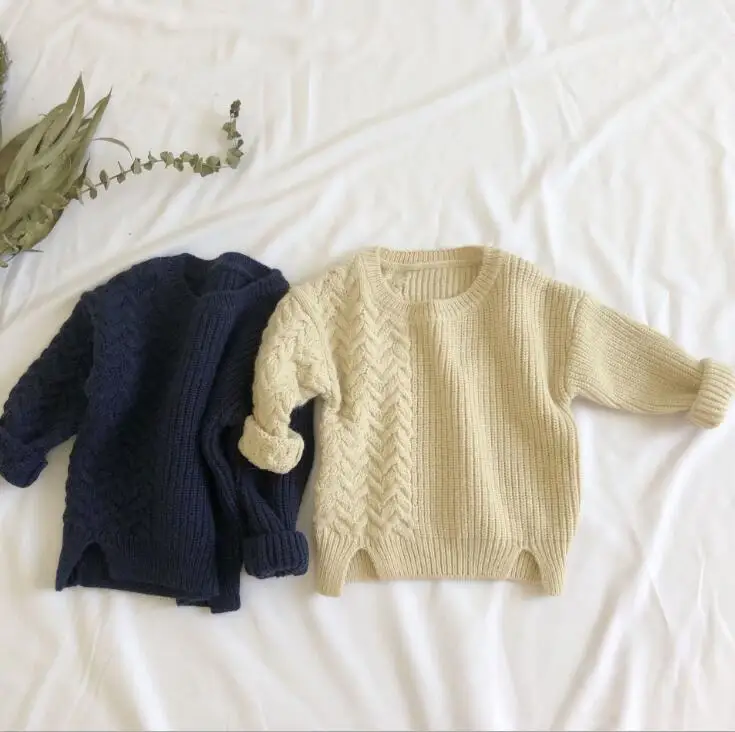 

2019 New Arrival Girls Boys Knitted Sweaters Autumn Winter Full Sleeve Fashion Kids Sweaters 1-6Years PZ491