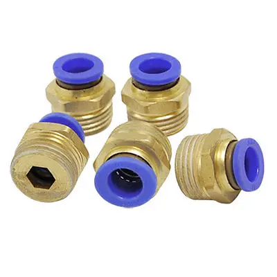 

10 x 20mm Threaded Quick Joint Pneumatic Fittings 5 Pcs