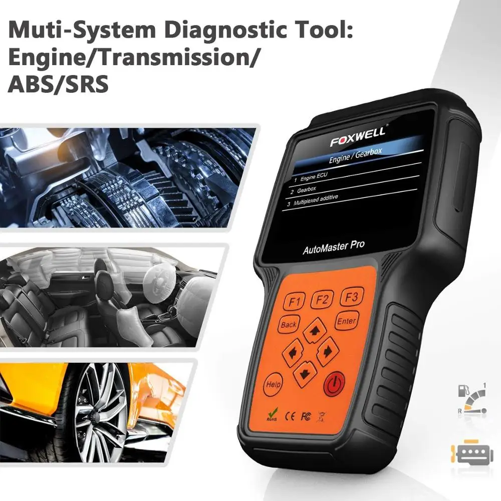 FOXWELL NT614 OBD2 сканер двигателя ABS подушки безопасности srs считыватель кодов передачи EPB сброс масла автомобиля Диагностика OBD 2 Автомобильный сканер