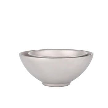 

Bowls Kitchen Soup Noodle Rice Bowl 250ml/450ml Titanium Thickened Double Layer Thermal Insulation Bowl Fruit Plate