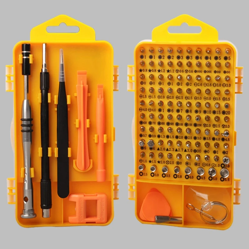 Screwdriver Set 130 In 1 Sets Multi-Function Computer Pc Mobile Phone Cellphone Digital Electronic Device Repair Home Tools Bit