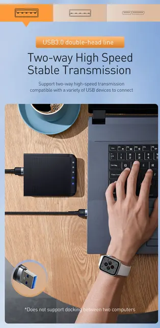 Gadgetoo Baseus Cafule Cable Usb3.0 Male To Micro-B 2A 1M For External Hard Drive