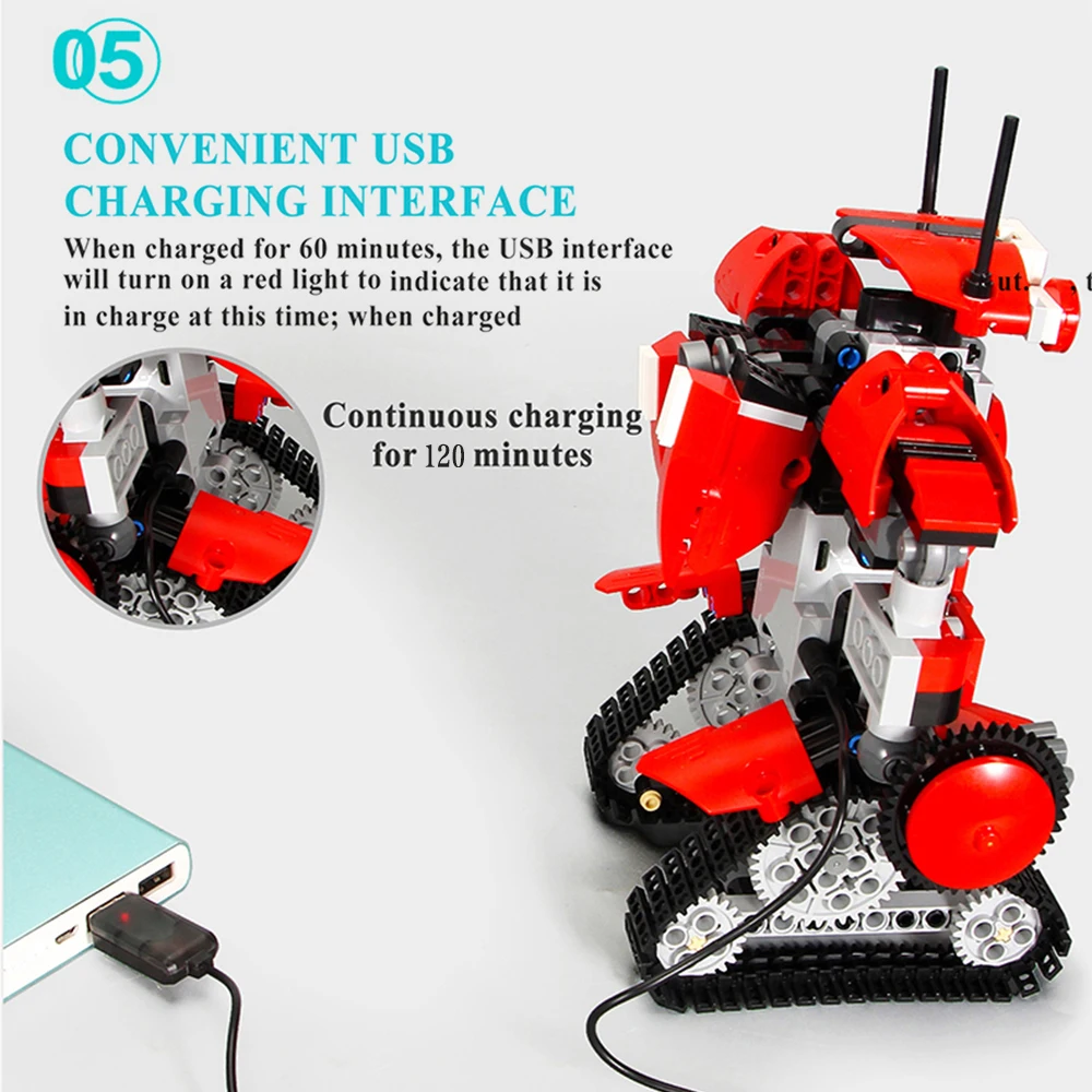 2,4G RC строительные блоки робота Обучающие RC робот кирпичи игрушки строительный инженерный Обучающий набор умный подарок для детей