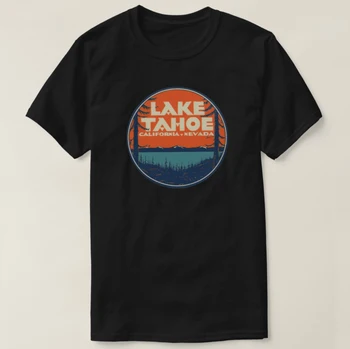 

2020 Printed Men T Shirt Cotton Short Sleeve Lake Tahoe Vintage Travel Decal Design T-Shirt Women tshirt