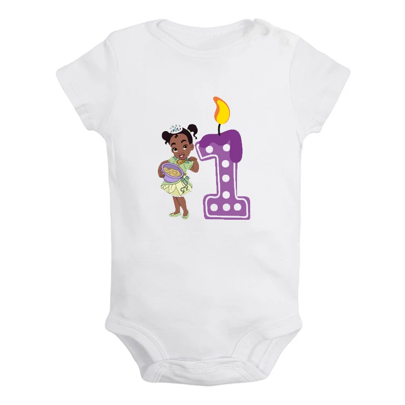 ifBaby2827W Одежда для маленьких мальчиков и девочек с надписью «I'm 1 Year», «Little Snow White», «I'm 1 Year» комбинезон с короткими рукавами, комбинезон, одежда, подарок - Цвет: ifBaby2827W