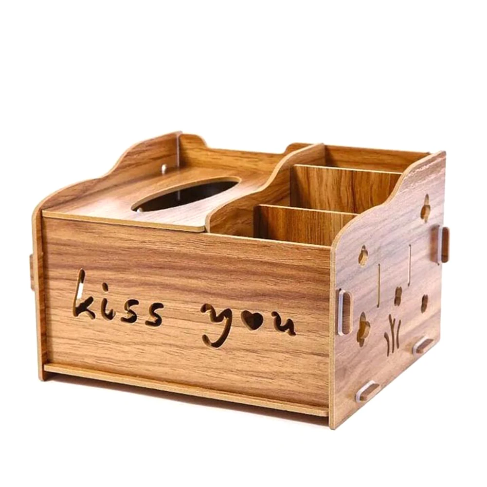Modern Holder Napkins Home Decor Fashion Tissue Box Cover Table Kitchen Large Capacity Storage Wooden Eco-friendly Case