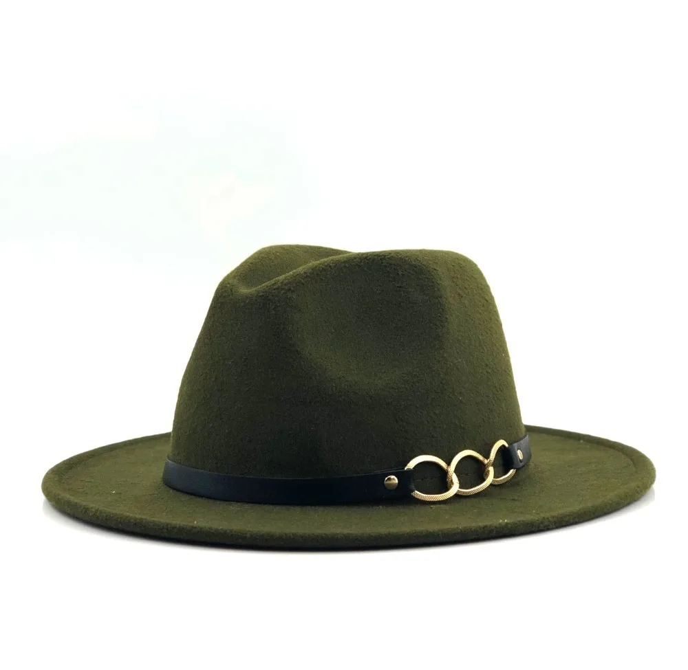 Модная шерстяная Женская Шляпа Fedora для зимы и осени, элегантный гибкий колпак для джазования с полями, размер 56-58 см